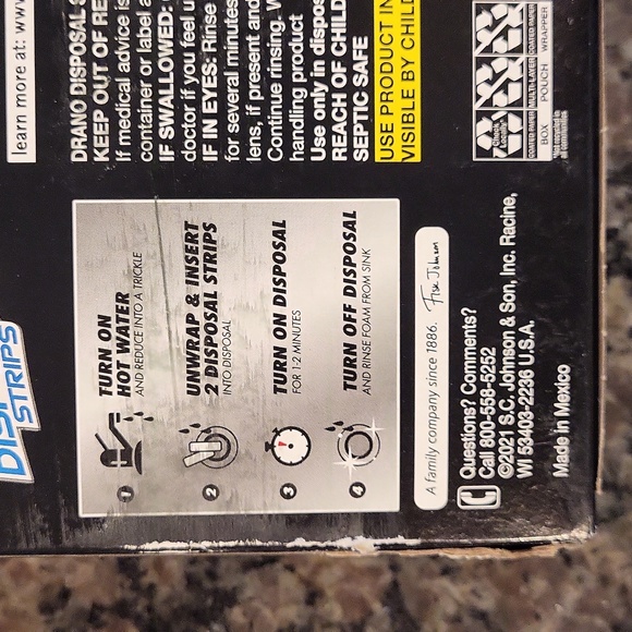 Lot of 3 Drano Disposal Strips - 8ct each new 2.8 oz clean citrus fragrance new - Picture 5 of 5